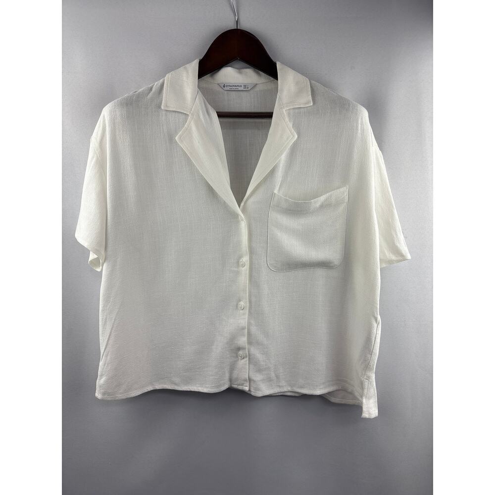 Women’s Stradivarius Large White Button Up Shirt